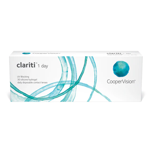 CooperVision clariti 1 day contact lenses box