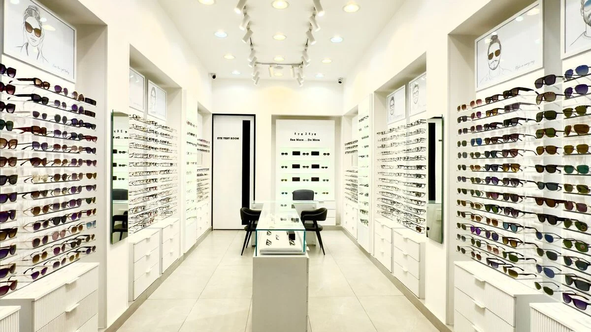 Eye 2 Eye Optical store interior in Amman Jordan